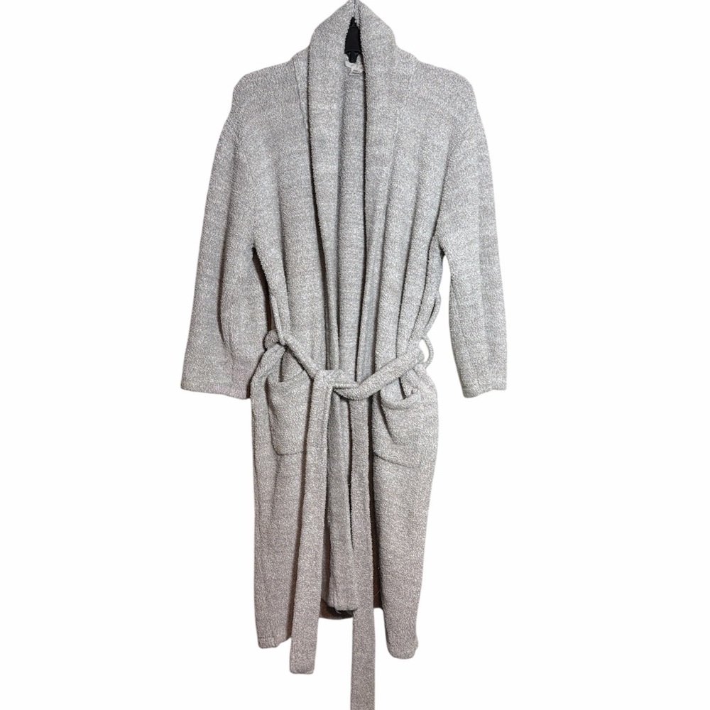 Barefoot Dreams CozyChic Knit Gray Robe Size 1 (S/M)‎